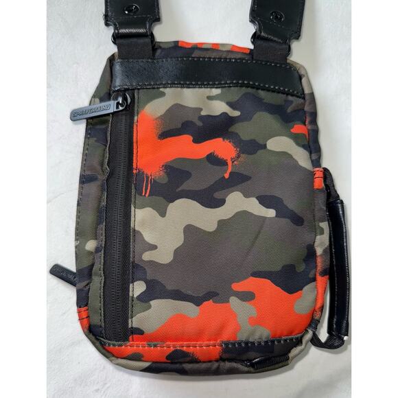 SPRAYGROUND JACQUEES Sling Bag Stash Pocket Camo Crossbody Orange Messenger - Picture 10 of 11
